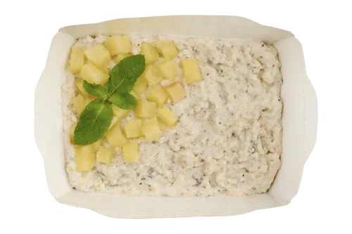 Каша пшеничная с киноа и запеченным яблоком