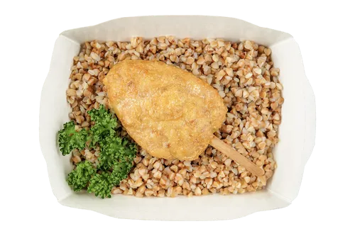Эскимо из цыпленка с гречкой и зеленью