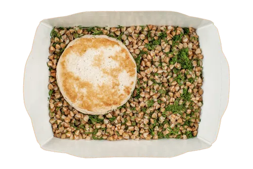 Котлеты куриные с гречкой и зеленью