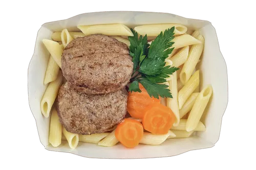 Митболы в сливочном соусе с фарфалле 