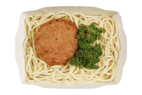 Котлета гриль из курицы с вермишелью