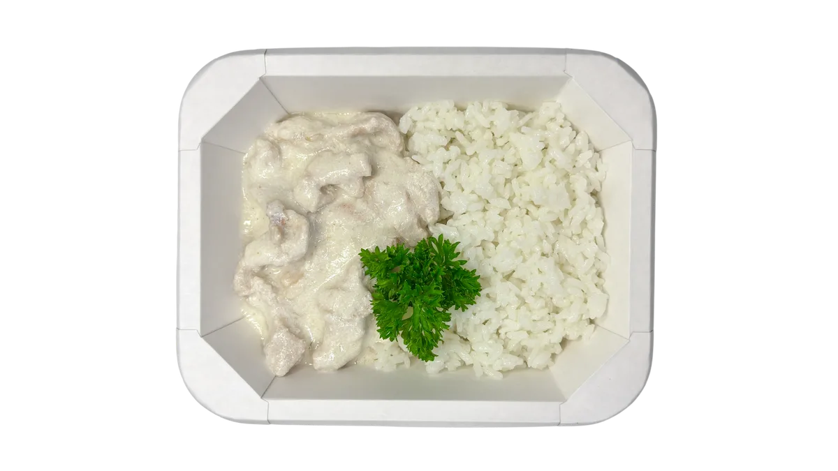 Фрикассе из индейки с рисом