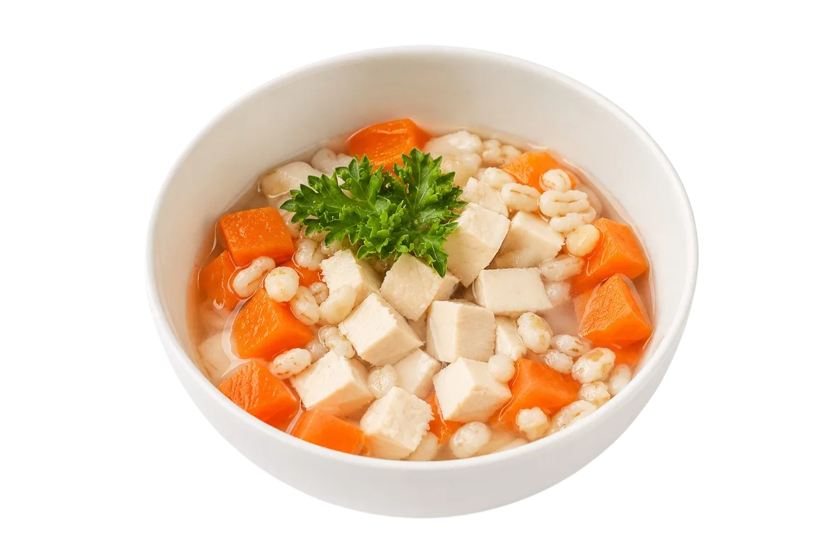 Похлебка русская с индейкой и томлёной перловкой