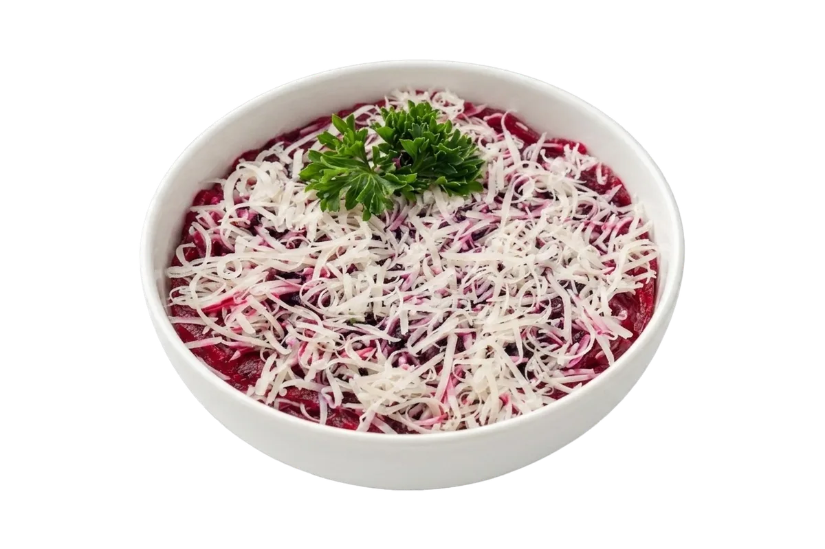 Салат с печёной свеклой  с сыром