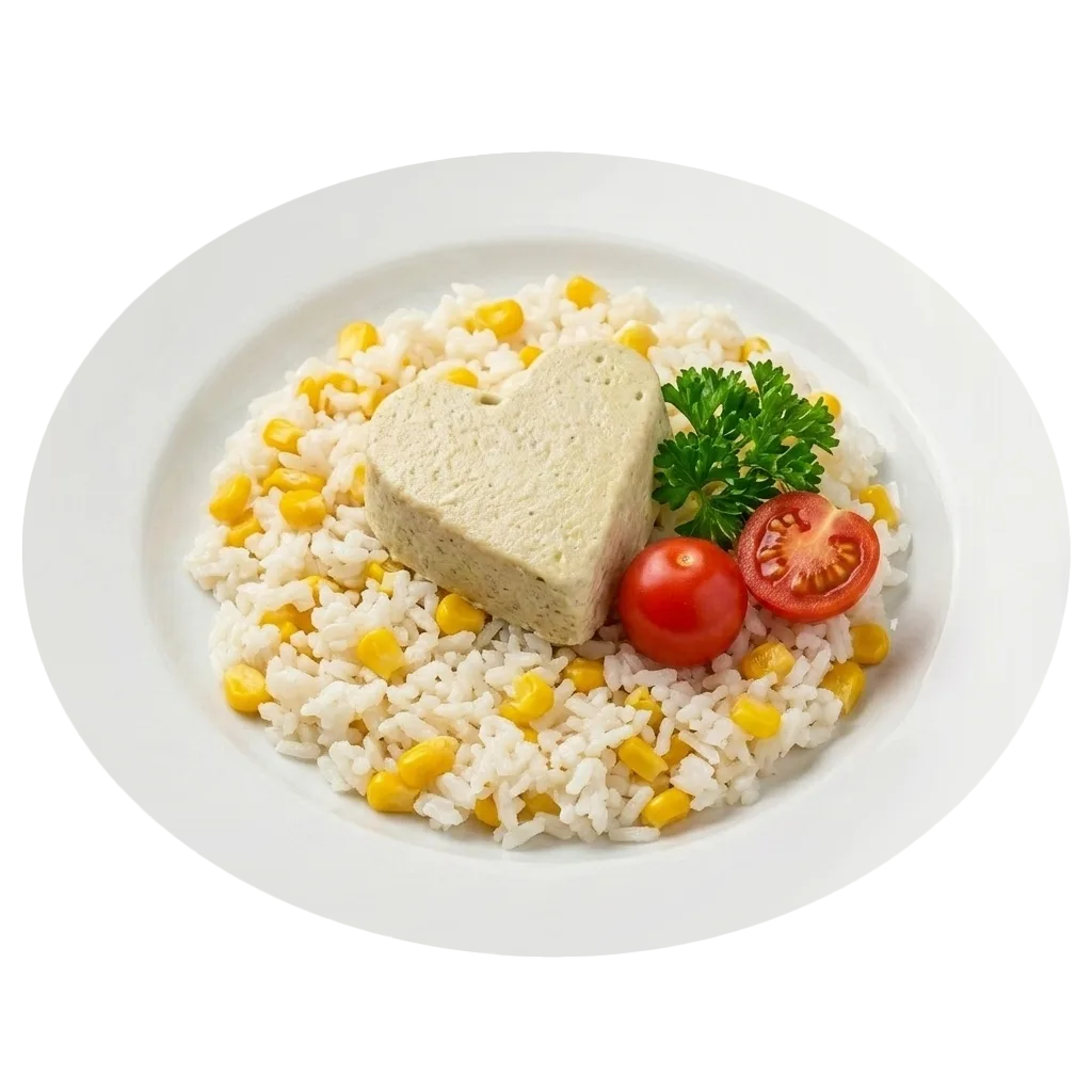 Паровое куриное суфле с рисом по-мексикански