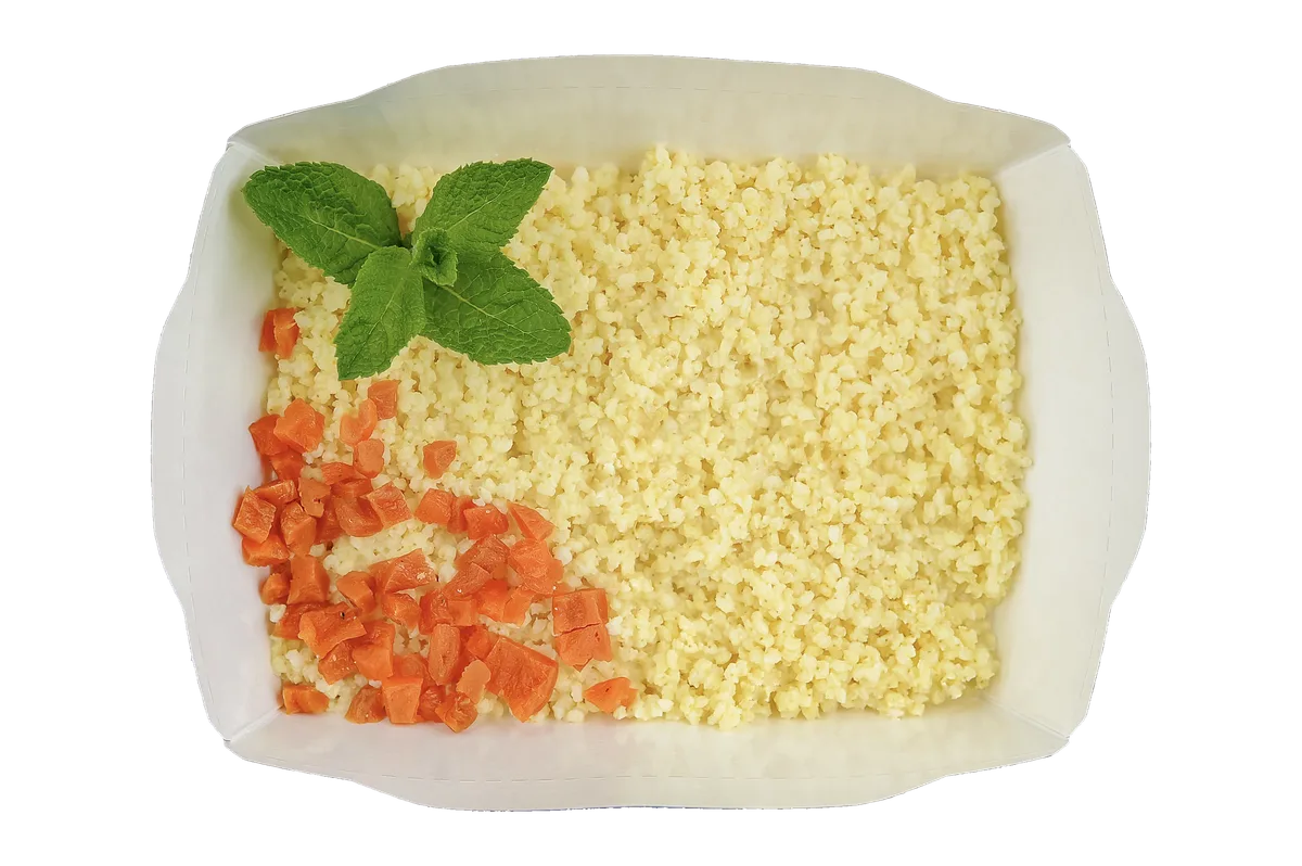 Каша пшенная с курагой без глютена и лактозы в контейнере
